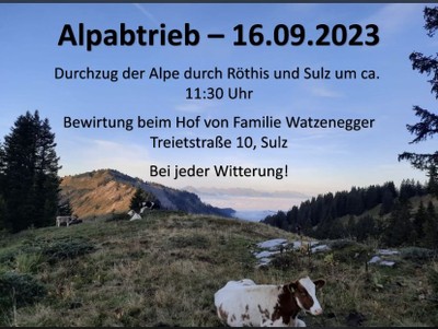 Alpabtrieb von der Alpe Pöpiswies